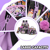 Meetbelify Backpack for Girls Letter Backpacks for Elementary Student Teen Girls Cute School Bag Kids Bookbag for Kids 8-10