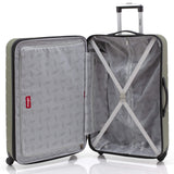 Wrangler Smart Spinner Hardside Luggage, 3 Piece Set, Olive Green