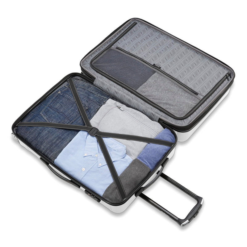Samsonite Omni 2 Hardside 2 Piece Set - Includes Global Carry-On & Large Checked Suitcases - 360° Dual Spinner Wheels - Integrated TSA Lock & Expansion - Amazon Exclusive - Birch White