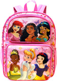 Fast Forward Kid’s Disney Licensed 16” Large School Backpacks with Multiple Pockets (Princess)