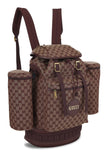 Gucci, Pre-Loved GG Canvas Alpina Trekking Backpack, Burgundy