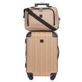 Travelers Club Midtown Hardside 4-Piece Luggage Travel Set, Tan