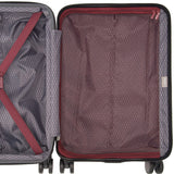 Delsey Paris Alexis Durable Hardside Luggage, Expandable Lightweight 4-Wheel Spinner, Easy Grip Telescoping Handle for Smooth Mobility, TSA-Lock Incorporated, Men and Women, Burgundy, Check-In 25-Inch