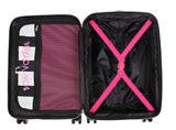 Betsey Johnson Designer Luggage Collection - Expandable 3 Piece Hardside Lightweight Spinner Suitcase Set - Travel Set includes 20-Inch Carry On, 26 inch and 30-Inch Checked Suitcase (Sunflower)