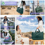 Ricardo Beverly Hills Avalon Drop-Bottom Weekender Duffel – Stylish Tote Bag for Women, Carry On Luggage & Travel Essentials, 38L, Juniper Green