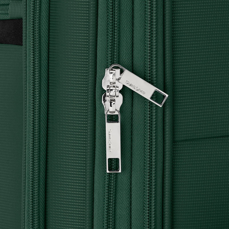 Samsonite Carry-On Soft-Sided Expandable 21-Inch Element Suitcase: Airline Approved for Most Major Airlines, Durable, 360° Spinner Wheels, Adjustable Handle, 2 Front & Side Pocket- Bistro Green