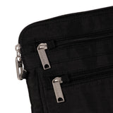 Baggallini Securtex Anti-Theft Large Crossbody 10"x10" Travel Purse with RFID, Locking Zippers & Cut-Resistant Strap