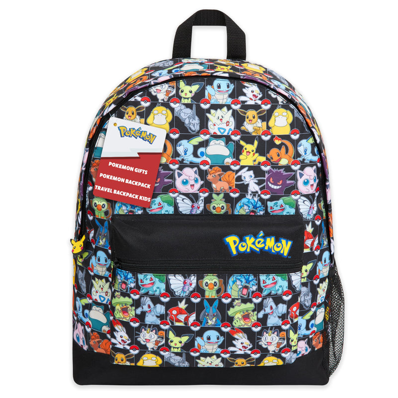 Pokemon Backpack for Kids Teens Boys Girls, Pikachu Anime Backpacks, Bag for Daycare Sports Vacation Travel, School Gift (Multi AOP)