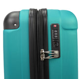 Dejuno Tutin 3-Piece Hardside Spinner Luggage Set With TSA Lock - Turquoise