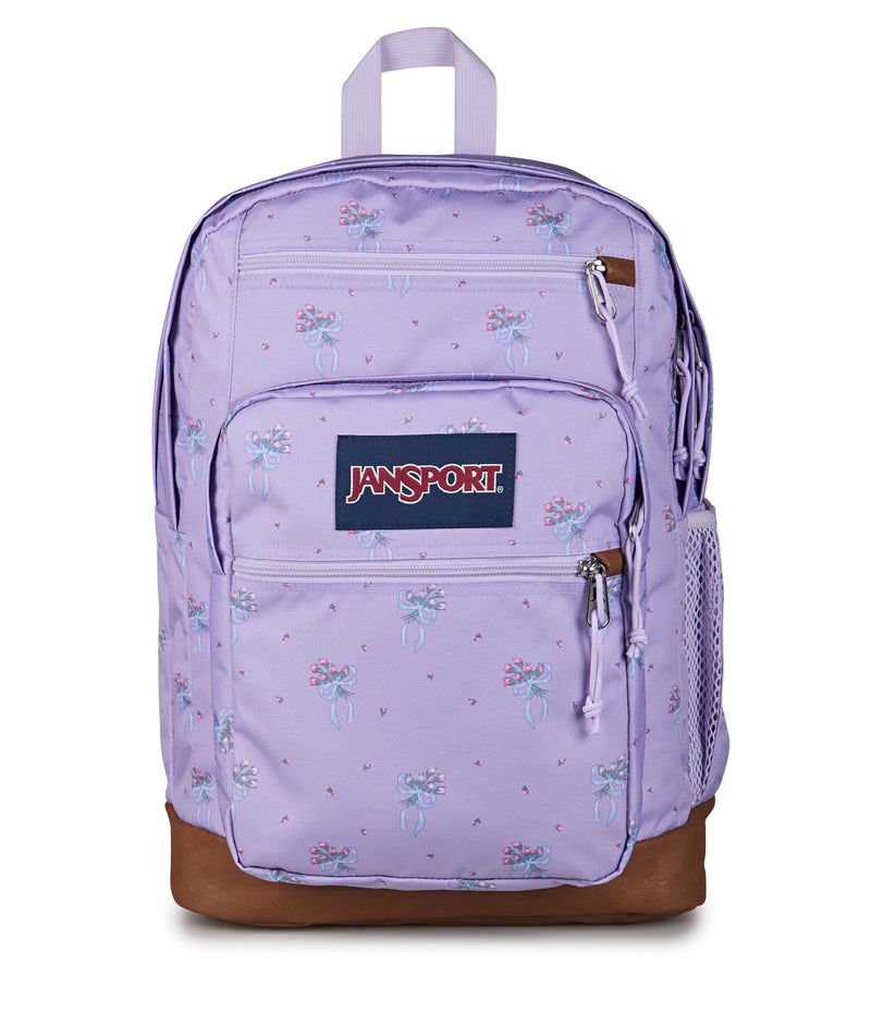 JanSport Cool Backpack with 15-inch Laptop Sleeve, Large Computer Bag Rucksack with 2 Compartments, Ergonomic Straps, Pastel Petals - Lilac