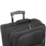 Dejuno Oslo 3-Piece Lightweight Expandable Spinner Luggage Set - Black