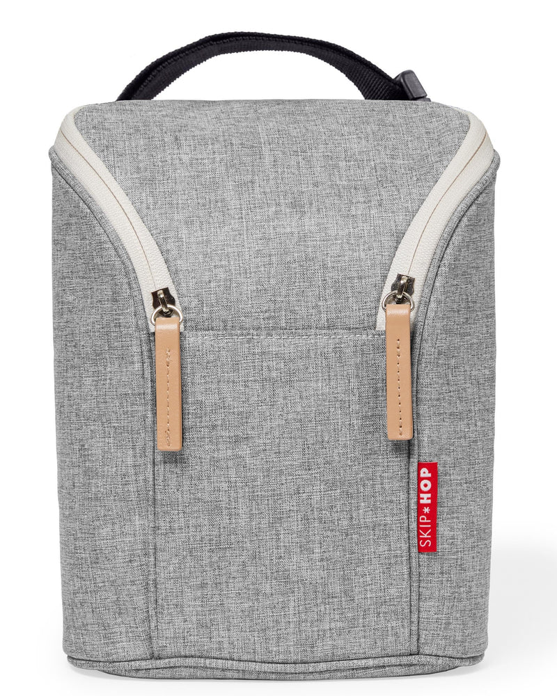 Skip Hop Baby Bottle Bag, Grab & Go, Grey Melange, 6.75x3.5x9 Inch (Pack of 1)
