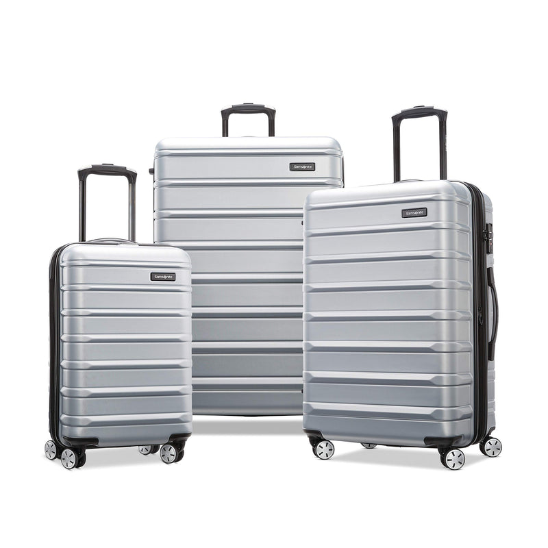 Samsonite Omni 2 Hardside Expandable Luggage with Spinner Wheels, 3-Piece Set (19/24/28), Artic Silver