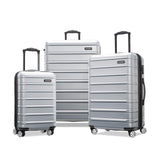 Samsonite Omni 2 Hardside Expandable Luggage with Spinner Wheels, 3-Piece Set (19/24/28), Artic Silver