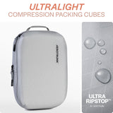 Aerotrunk Ultralight Compression Packing Cubes - Lightweight Travel Organizers for Suitcases and Luggage (6-Pack, Light Grey)