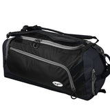 Olympia U.S.A. Blitz 22" Convertible Gym Duffel W/Backpack Straps Duffel Bag, BLACK+NAVY