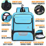 XIANFENGNIAO Youth Soccer Bag, Soccer Backpack with Ball Holder, Basketball Volleyball Football Handball Sports Backpack with Ball Compartment,Like Blue
