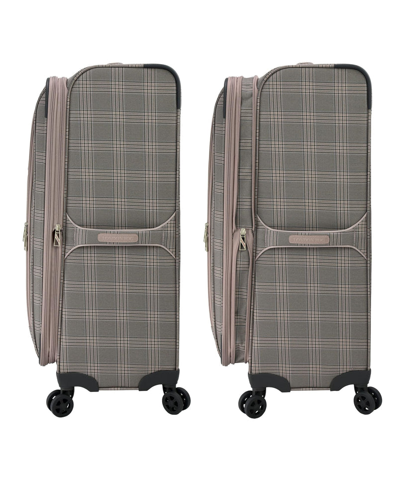 London Fog Brentwood IV 25" Expandable Spinner, Rose Charcoal