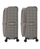 London Fog Brentwood IV 29" Expandable Spinner Softside Suitcase, Rose Charcoal