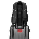 Swissdigital Design TSA Business Laptop Backpack for Men, Large Capacity Travel Backpack with Apple Find My Network and USB Charging Port Tech Backpacks Fits 17 Inch Computer Black| SD1643FB-01