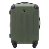 Travelers Club Chicago Hardside Expandable Spinner Luggage, Thyme Green, 22