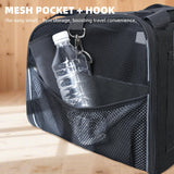 Lightweight Waterproof Cat Carrier - Foldable Design w/Full Cover for Security, Includes Collapsible Bowl, Black