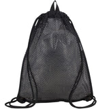 Eastsport Sport Lightweight Mesh Beach Bag Drawstring Sackpack Backpack for Travel, Gym, College, Shopping, Black