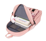 Acmebon Girl Roomy Fashion Laptop Backpack Set Casual Daypack Set for Women Pink