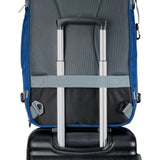 Amazon Basics Travel Backpack, Carry-On with Laptop Compartment, 40L Expandable Storage, Dual Use Backpack & Shoulder Bag with Multiple Compartments and Pockets, 15.8"W x 21.5"H x 8.3"D, Navy