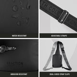 Kenneth Cole REACTION Ryder Coated Polyester Tech Crossbody Bag, Black