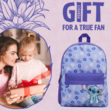 Disney Stitch Backpack for Girls Teens School Bag Kids Book Bag School Supplies Gifts (Purple)