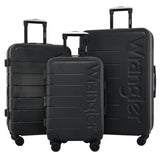 Wrangler Maverick 3 Piece Luggage Set, Black