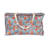 Household Essentials Large Canvas Utility Tote Bag with Handles | Collapsible Storage Basket for Laundry, Groceries, College, Beach, Car & More | Water-Resistant Lining | 11"x22"x13"