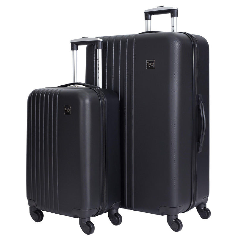 Travelers Club Cosmo Luggage, Black-2 Piece Set (28"/20")