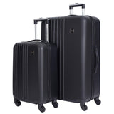 Travelers Club Cosmo Luggage, Black-2 Piece Set (28