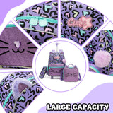Meetbelify Backpack with Wheels for Girls Rolling Backpack Cute Carry on Backpack for Elementary Student