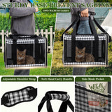 EXPAWLORER Large Cat Carrier Dog Carriers Soft for Small Medium Cats Puppies Up to 20lbs, Airline Approved Pet Carrier Soft-Sided Collapsible Pet Travel Carrier Fit 2 Kitties (Black)