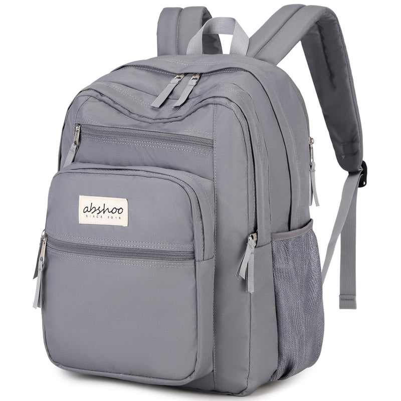 abshoo 32L Big Student Laptop Backpack For College Men Women Middle High School Teen Bookbag Travel Backpack Daypack (Grey)