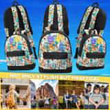 Pokemon Backpack for Kids Teens Boys Girls, Pikachu Anime Backpacks, Bag for Daycare Sports Vacation Travel, School Gift (Multi Graffiti)