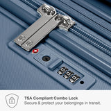 Traveler's Choice Pagosa Hardshell Expandable Luggage with Spinner Wheels, Slate Blue, 30-Inch Large