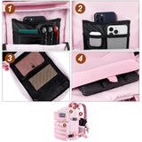 LHI Tactical Military Backpack for Men and Women 25L Army Assault Pack Bag Large Rucksack with Molle System-pink
