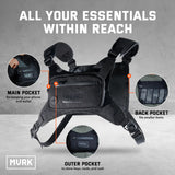MVRK Water Resistant Running Vest Chest Pack, Phone Holder for Running, Lightweight Training Pack with Extra Storage & Reflective Detail