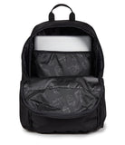 JanSport Venture Daypack – Travel Pack With Large Main Compartment, Padded Laptop Sleeve, Dual Water Bottle Pockets, and Attachment Buckles, Black