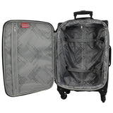 Dejuno Oslo 3-Piece Lightweight Expandable Spinner Luggage Set - Black