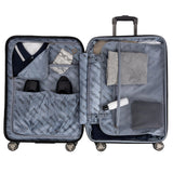 Kenneth Cole REACTION Renegade Luggage Expandable 8-Wheel Spinner Lightweight Hardside Suitcase, Seafoam, 24-Inch Checked