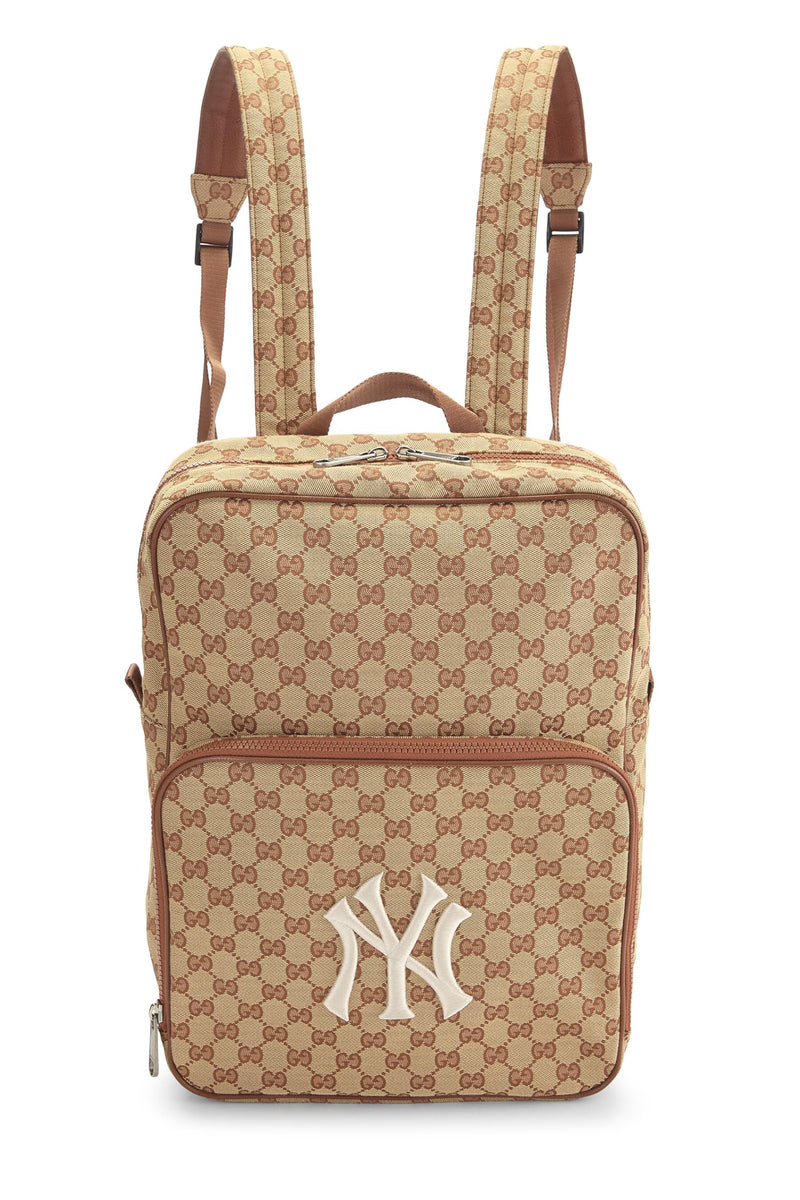 Gucci, Pre-Loved GG Canvas New York Yankees Backpack, Pink