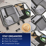 FUL Disney Stamps 30 Inch Rolling Luggage, Hardshell Checked Suitcase with Spinner Wheels, Multi