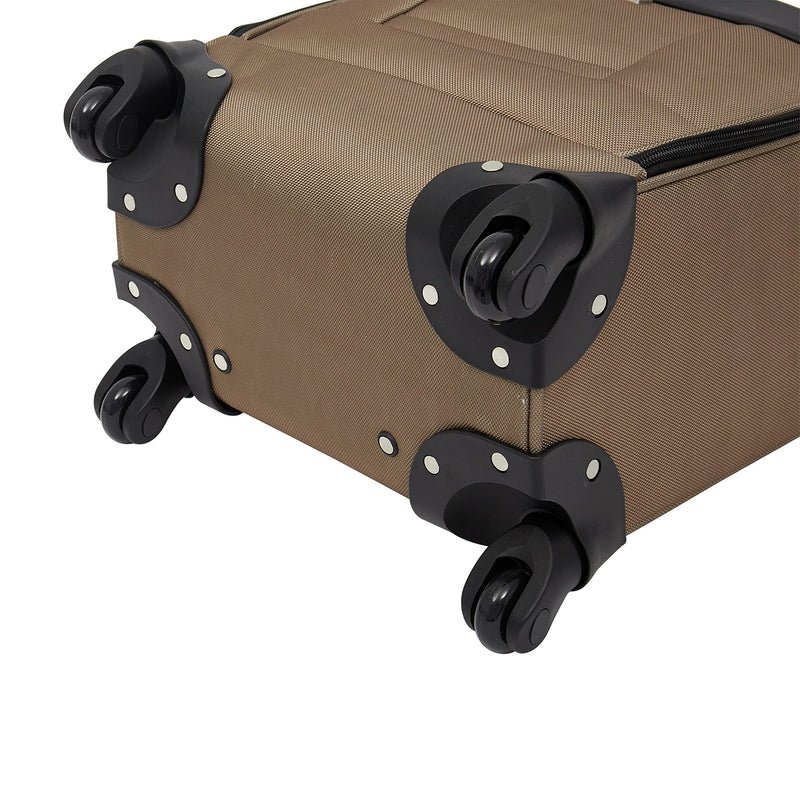 Wrangler 17" Underseat Spinner Carry-On Luggage, Mocha