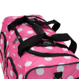 Rockland Rolling Duffel Bag, Pink Dot, 22"