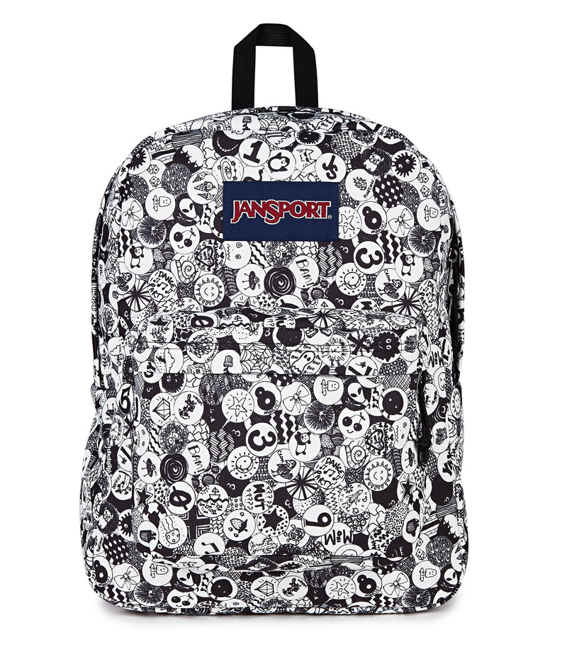 JanSport SuperBreak One Backpack - Durable, Lightweight Bag with 1 Main Compartment, Front Utility Pocket with Built-in Organizer, Premium Backpack, Doodle Dots